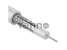Кабель коаксиальный REXANT 3С-2V, 75 Ом, CCS/Al/Al, 48%, бухта 100 м, белый