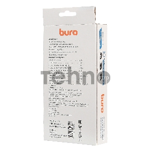 Сетевой фильтр Buro 800SH-5-W 5м (8 розеток) белый (коробка)