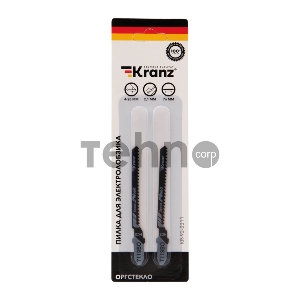 Пилка для электролобзика по оргстеклу KRANZ T119BO 76 мм 12 зубьев на дюйм 4-20 мм фигурный рез (2 шт./уп.) 