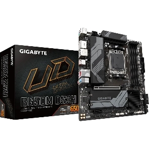 Материнская плата Gigabyte B650M DS3H, Socket AM5, AMD B650, 4xDDR5-5200, HDMI+DP+DP, 1xPCI-Ex16, 1xPCI-Ex1, 4xSATA3(RAID 0/1/10), 2xM.2, 8 Ch Audio, 2.5GLan, (4+4)xUSB2.0, (3+2)xUSB3.2, (1+1)xUSB3.2 Type-C™, 1xPS/2, mATX, RTL