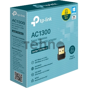 Ультракомпактный Wi-Fi USB-адаптер TP-Link Archer T3U Nano AC1300 с поддержкой MU-MIMO