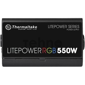 Блок питания Thermaltake Litepower RGB 550W (PS-LTP-0550NHSANE-1) v2.3, A.PFC, 80 Plus , Fan 12 cm, Retail