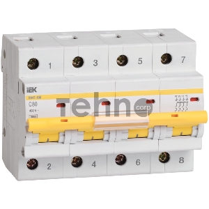 Автоматический выключатель IEK ВА 47-100 4Р 40А 10 кА х-ка С