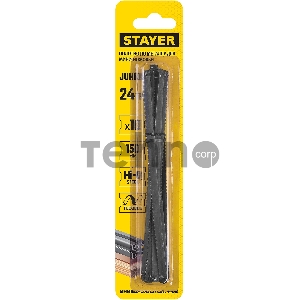 Универсальное полотно STAYER Junior 1565-S10_z02 для мини-ножовки 150 мм, 24 TPI, металл, пластик, дерево, 10 шт
