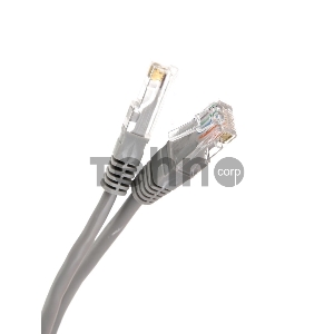 Патчкорд 7,5м Telecom UTP кат.5е RJ45,  литой, серый, NA102--7.5M