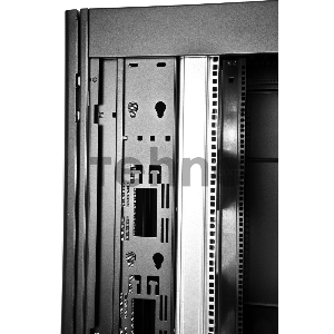Шкаф серв. ПРОФ нап. 42U (600x1000) дверь перфорированная 2 шт., цвет черный, в сборе (ШТК-СП-42.6.10-44АА-9005) (1 коробка)
