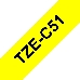 Наклейка ламинированная TZ-EC51 (24 мм черн/желтая флюоресцентная лента), фото 5