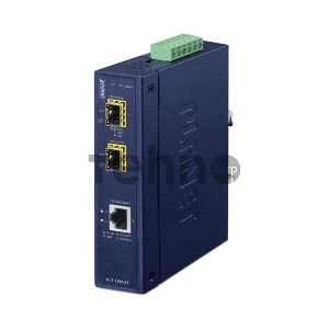индустриальный медиа конвертер IGT-1205AT  IP30 Industrial 10/100/1000T to 2-Port 100/1000X SFP Gigabit Media Converter (-40 to 75 degree C)