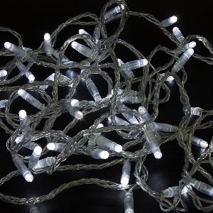 Гирлянда Нить 10м, постоянное свечение, прозрачный ПВХ, 24В, цвет: Белый