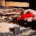 Бытовая газовая пьезозажигалка с классическим пламенем многоразовая (1 шт.) темно-бордовая СК-302W с гибким стержнем  СОКОЛ, фото 2