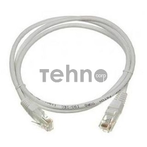 Патч-корд TWT UTP кат.5e, с заливными колпачками, 0.3 м, серый