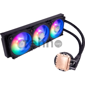 Водяное охлаждение Cooler Master MasterLiquid PL360 Flux (300W, 360mm, ARGB, fans:3x120mm/72.37CFM/32dBa/2300rpm, 2066/2011-v3/2011/1700/1200/1156/1155/1151-v2/1151-v1/1150/775/sWRX8/SP3/TR4/AM4/AM3+/AM3/AM2+/AM2/FM2+/FM2/FM1) Водяное охлаждение Cooler Master MasterLiquid PL360 Flux (300W, 360mm, ARGB, fans:3x120mm/72.37CFM/32dBa/2300rpm, 2066/2011-v3/2011/1700/1200/1156/1155/1151-v2/1151-v1/1150/775/sWRX8/SP3/TR4/AM4/AM3+/AM3/AM2+/AM2/FM2+/FM2/FM1)