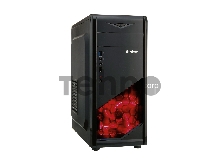 Корпус Exegate EX281257RUS Miditower ExeGate EVO-8207 Black-Red light, ATX, <700NPX>,  1*USB+1*USB3.0, HD Audio
