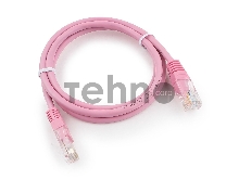 Патч-корд UTP Cablexpert кат.5e, 1м, литой, многожильный (розовый)