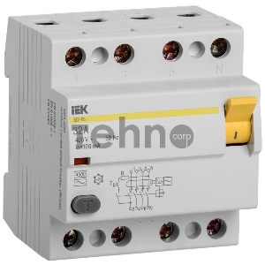 Выключатель дифференциального тока (УЗО) 4п 32А 100мА тип AC ВД1-63 ИЭК MDV10-4-032-100