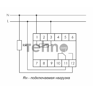 Реле времени PCR-513 (задержка вкл. 230В 8А 1перекл. IP20 монтаж на DIN-рейке) F&F EA02.001.003