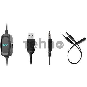 Наушники с микрофоном A4Tech XH-720p черный 2м мониторные оголовье