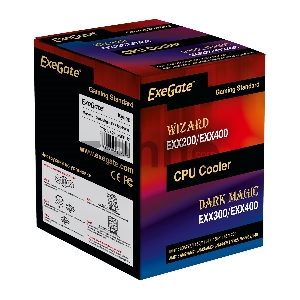 Кулер ExeGate EX286299RUS Dark Magic EXX400B-PWM (Al+Copper, черное покрытие, 4 тепл.трубки, LGA775/1150/1151/1155/1156/1200/AM2/AM2+/AM3/AM3+/AM4/FM1/FM2/754/939/940, TDP 140W, Fan 120mm, PWM, 1200-2100RPM, Hydro bearing, 4pin, 11-24db, 595г, с термопаст