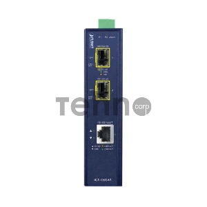 индустриальный медиа конвертер IGT-1205AT  IP30 Industrial 10/100/1000T to 2-Port 100/1000X SFP Gigabit Media Converter (-40 to 75 degree C)