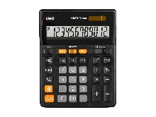 Калькулятор настольный Deli EM888 черный 12-разр.