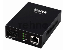 Медиаконвертер D-Link DMC-G10SC/A1A с 1 портом 100/1000Base-T и 1 портом 1000Base-LX с разъемом SC для одномодового оптического кабеля (до 10 км)