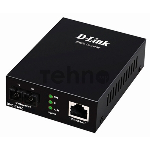 Медиаконвертер D-Link DMC-G10SC/A1A с 1 портом 100/1000Base-T и 1 портом 1000Base-LX с разъемом SC для одномодового оптического кабеля (до 10 км)