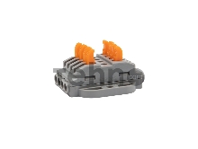 Клемма СМК проходная REXANT 4 полюса, с монтажной площадкой (0,08-4 мм²), серая (блистер 5 шт./уп.)