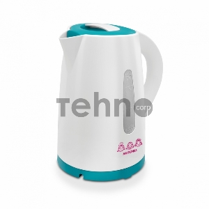Чайник электрический Мастерица ЕК-1701M белый/бирюзовый