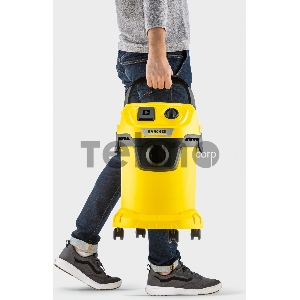 Строительный пылесос Karcher WD 3 P V-17/4/20 1000Вт (уборка: сухая/сбор воды) желтый