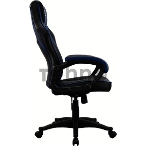 Кресло игровое AEROCOOL AС40C AIR, на колесиках, полиуретан, черный/синий [aс40c  black blue]