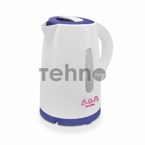 Чайник электрический Мастерица ЕК-1701M белый/фиолетовый