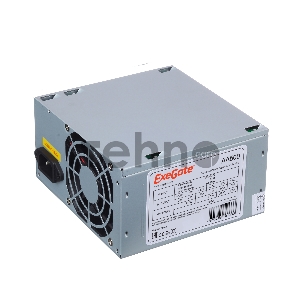 Блок питания 500W ExeGate AA500, ATX, PC, 8cm fan, 24p+4p, 2*SATA, 1*IDE + кабель 220V в комплекте