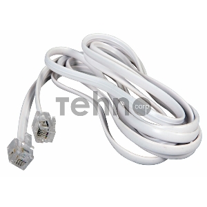 Телефонный шнур, удлинитель RJ-11(6P-4C), длина 5 метров, белый REXANT