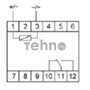 Реле промежуточное PK-1P/Un (монтаж на DIN-рейке 35мм 12В AC/DC 16А перекл.) F&F EA06.001.001