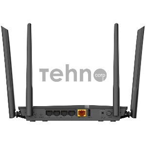 Роутер D-Link DIR-1260/RU/R1A, Wireless AC1200 2x2 MU-MIMO Dual-band Gigabit Router with 1 10/100/1000Base-T WAN port, 4 10/100/1000Base-T LAN ports and 1 USB port.802.11b/g/n/ac compatible, up to 300 Mbps