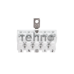 Клемма пружинная соединительная КСП 5-полюсная с заземлением и с монтажными ножками (50 шт./уп.) REXANT