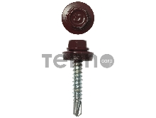 Саморезы СКД кровельные, RAL 3005 темно-красный, 29 х 4.8 мм, 2 500 шт, для деревянной обрешетки, ЗУБР Профессионал