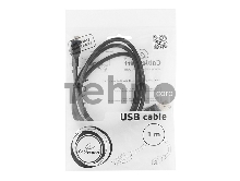 Кабель USB 2.0 Pro Cablexpert CCP-mUSB2-AMBM-1M, AM/microBM 5P, 1м, экран, черный, пакет