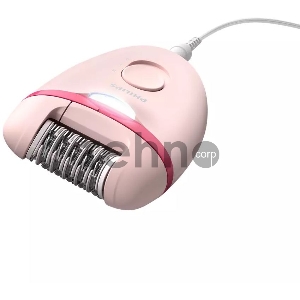 Эпилятор Philips BRE285/00 скор.:2 насад.:5 от электр.сети белый/розовый
