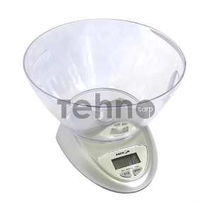 Весы кухонные электронные Аксион ВКЕ-21, до 5 кг. Материал (корпус, чаша) — пластмасса.