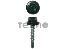 Саморезы СКД кровельные, RAL 6005 зеленый насыщенный, 29 х 4.8 мм, 2 500 шт, для деревянной обрешетки, ЗУБР Профессионал