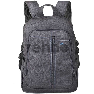Рюкзак для ноутбука 15.6 Riva 7560 серый полиэстер