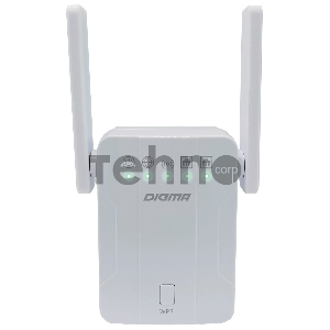 Повторитель беспроводного сигнала Digma D-WR300 10/100BASE-TX белый (упак.:1шт)