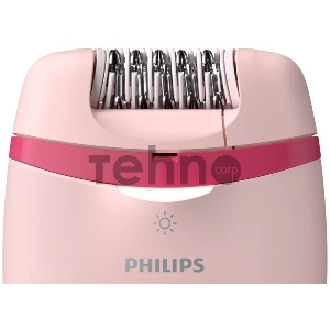 Эпилятор Philips BRE285/00 скор.:2 насад.:5 от электр.сети белый/розовый
