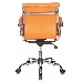 Кресло руководителя Бюрократ CH-993-Low/orange низкая спинка оранжевый искусственная кожа крестовина хромированная, фото 3