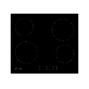 Панель варочная LEX EVH 640 BL  6000Вт 4конф. стеклокерамика