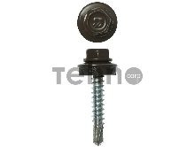 Саморезы СКД кровельные, RAL 8028 земельно-коричневый, 29 х 4.8 мм, 2 500 шт, для деревянной обрешетки, ЗУБР