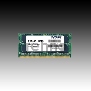 Память Patriot 4Gb DDR3 1600MHz  SO-DIMM PSD34G16002S RTL PC3-12800 CL11  204-pin 1.5В