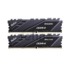Модуль памяти DDR4 Netac Shadow RGB 16GB (2x8GB) 3600MHz CL18 1.35V / NTSRD4P36DP-16E / Gray / with radiator