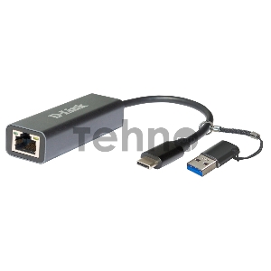 Сетевой адаптер D-Link DUB-2315/A1A 2.5 Gigabit Ethernet / USB Type-C с переходником USB Type-C / USB Type-A